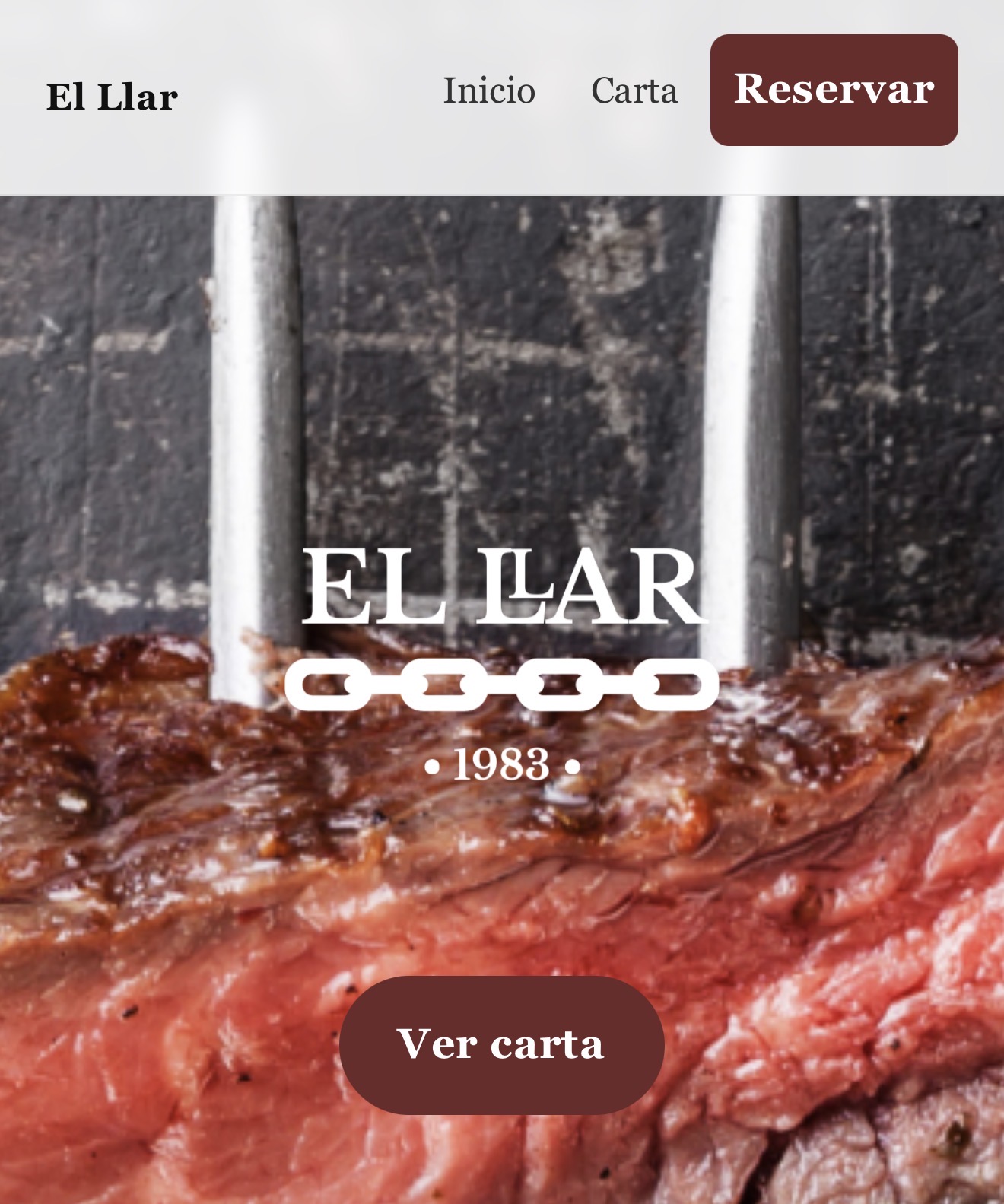 Vista de la web de El Llar Santander